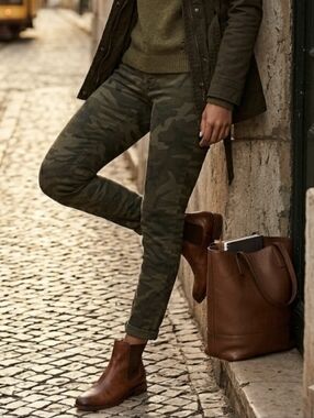 Levi's Olive Green Camo Skinny Ankle Jeans